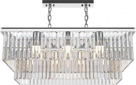 Подвесная люстра Maytoni Revero MOD085PL-08CH (220V, хрусталь, подвески, на цепи)