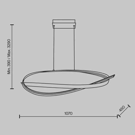 Подвесной светильник Maytoni Plons MOD283PL-L40BS3K (LED, 220V, на тросе)
