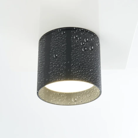 Светильник потолочный накладной Feron HL363 41999 12W, GX53, черный (220V, круглые, IP44)