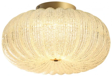 Подвесной светильник Sonex Angelo 7720/36L металл/стекло/прозрачный/золотой LED 36Вт 3000-6500K D400 IP20 пульт ДУ (220V, на тросе, шар)