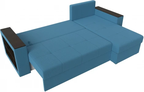 Диван угловой Дубай Лайт правый угол (Голубой/Рогожка) Лига Диванов арт.121641