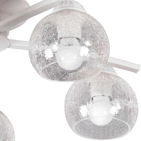 Люстра потолочная Day&Night, 5 плафонов, белый с прозрачным