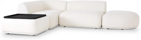 Диван Fabro ОГОГО (арт.853892), (Букле,Ткань/Белый)