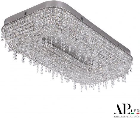 Потолочная люстра светодиодная APL LED Sicilia SH622.2.80.B.Ni.4000 (220V, хрусталь)