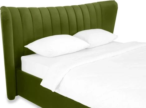 Кровать Queen Agata Lux ОГОГО (арт.636846), (Ткань/Зеленый)