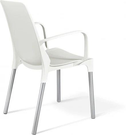 Стул Sheffilton SHT-S76 белый/хром лак