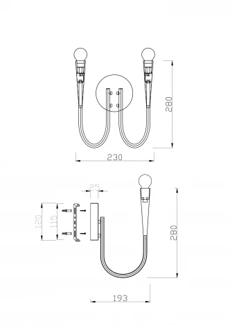 Бра Freya Branches FR5253WL-02N (220V, свеча)