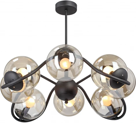 Потолочная люстра на штанге V4003-1/8PL Vitaluce (220V, шар, молекулы)