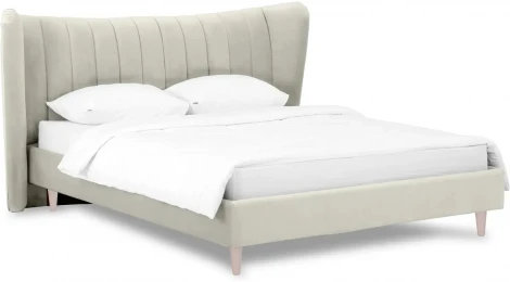 Кровать Queen II Agata L ОГОГО (арт.574730), (Ткань/Белый)