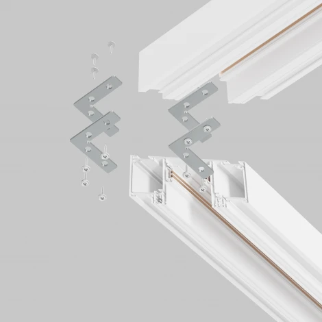 Комплект угловых плоских соединителей для демпферного шинопровода Maytoni Accessories for tracks Exility TRA034D-CL-42S