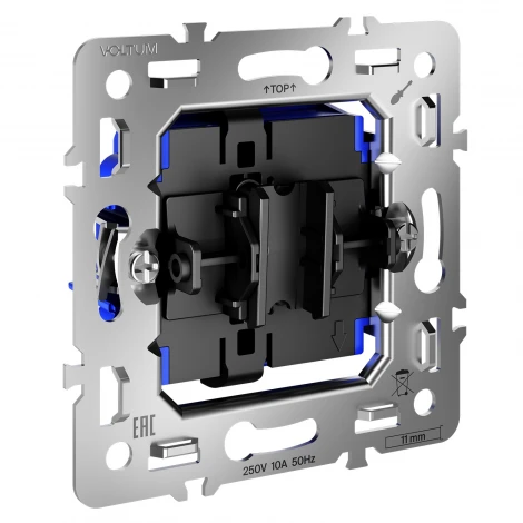Механизм выключателя с самовозвратом одноклавишного 10А Voltum S70 VLS0106M