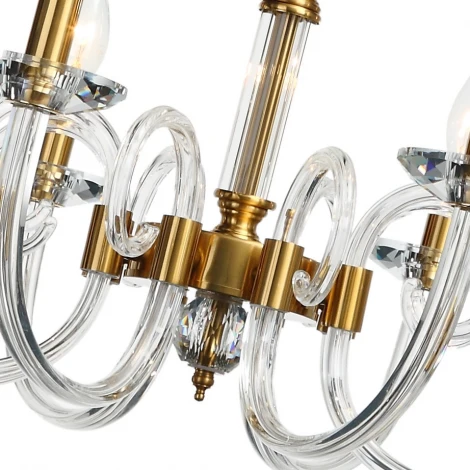 Подвесная люстра Stilfort Glass 1050/03/08P (220V, хрусталь, на цепи, свеча)
