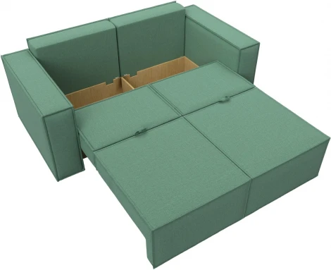 Диван прямой Куба мини (Зеленый/Рогожка) Лига Диванов арт.121893