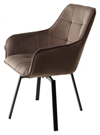 Стул M-City MAVERICK BLUVEL-38 LATTE/ черный каркас, поворот.360 град.