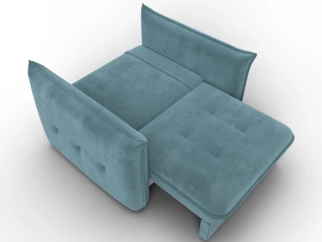 Кресло Лига-100 НПБ (ДСП,Фанера,Велюр/Бирюзовый) Лига Диванов 136994