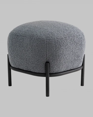 Пуф Stool Group Стоун букле Fluffy темно-серый арт.УТ000040880