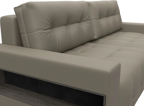 Диван прямой с полками Лига-053 НПБ Лига Диванов (Экокожа) арт.128895