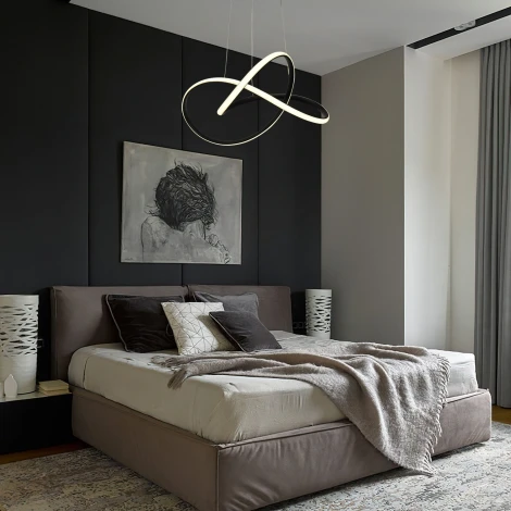 Подвесной светильник Eurosvet Wind 90312/1 черный (LED, 220V, на тросе)