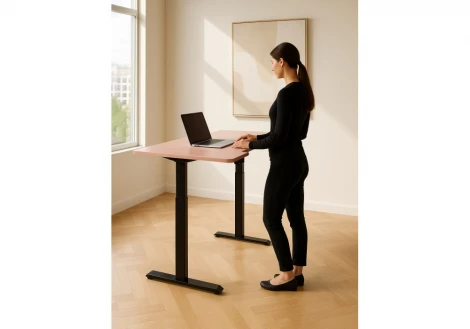 Компьютерный стол Notta Маркос 120х75 розовый / черный