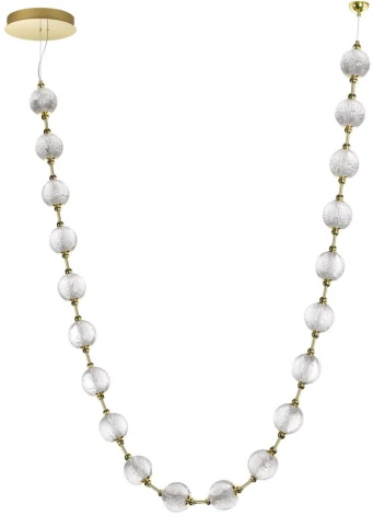 Подвесной светильник Odeon Light Crystal 5008/80L золотой/прозрачный/металл/акрил LED 80W (220V, шарики, бусы)