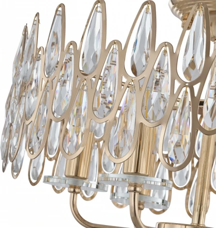 Потолочная люстра хрустальная на штанге Arte Milano Sorrento-2009 372009/6/80/490 GD (220V)