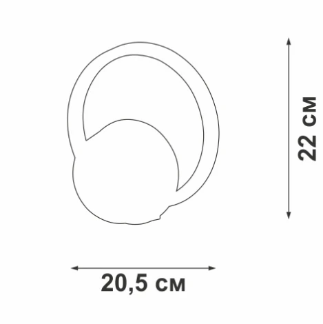 Бра Vitaluce V04609-03/1A (LED, 220V, кольцо)