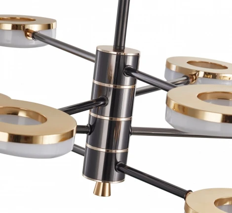 Потолочная люстра светодиодная на штанге Arte Milano Ferrara-72999 276699/8 BK/GD (220V)
