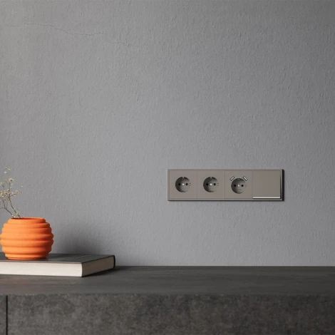 Клавиша для выключателя/переключателя одноклавишного с подсветкой (капучино) Voltum S70 VLS000214