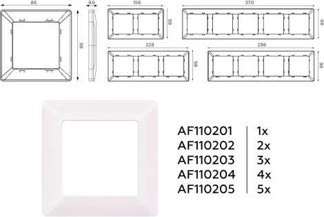 Рамка Ambrella Volt ALFA Line (Жемчуг) 2-ая AF110202