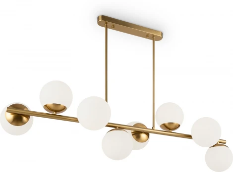 Потолочная люстра на штанге Zing FR5199PL-08BS Freya (220V, шарики)