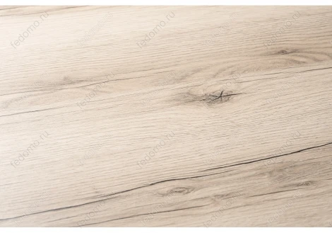 Обеденный стол из дерева Woodville Тринити Лофт 120 25 мм делано светлый / черный матовый 456687