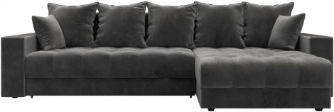 Диван угловой с декором и полкой Лига-050 НПБ Лига Диванов (Велюр) арт.128610