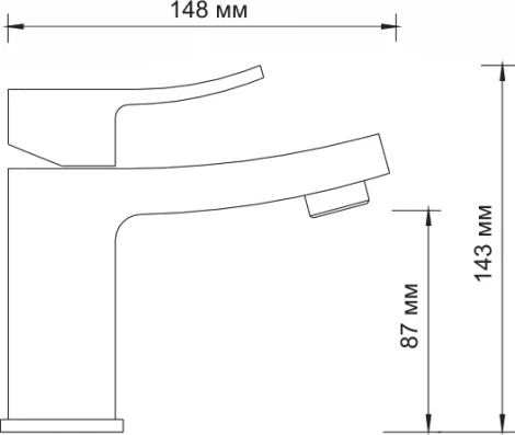 Смеситель Wasserkraft Exter 1603 для раковины, светлая бронза