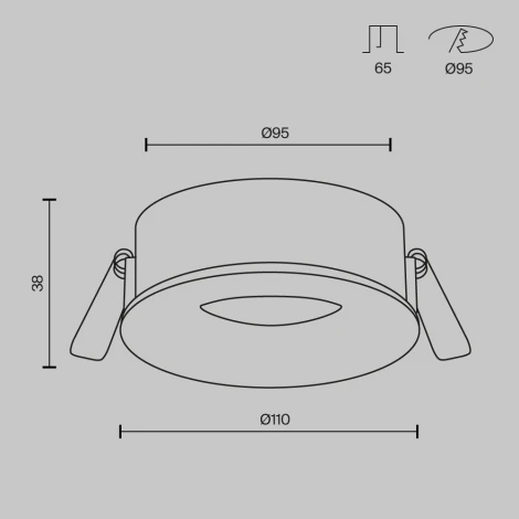 Встраиваемый светильник Maytoni Technical Slim Technical DL027-GX53-MG