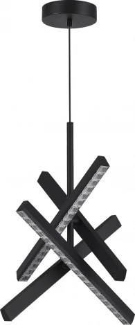 Подвесной светильник ST Luce SL1018 SL1018.413.04 черный/прозрачный LED 4*43W 4000K (220V, на проводе)