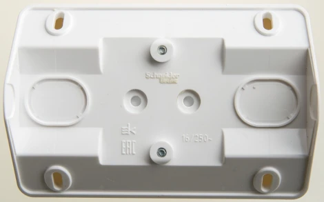 Розетка накладная двойная с заземлением и шторками (белый) Systeme Electric Etude PA16-108B