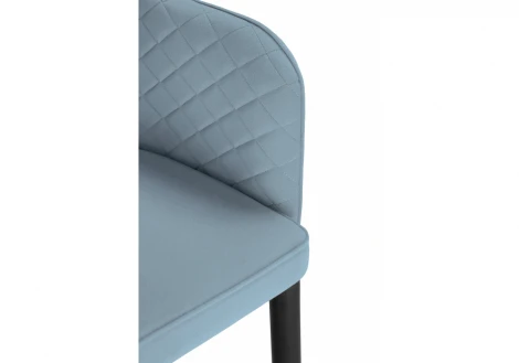 Обеденный стул на металлокаркасе Woodville Vener light blue / black 15092