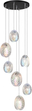 Подвесная люстра каскадная Odeon Light Mussels 5039/7 черный/перламутровый/металл/стекло G9 7*40W (220V, на проводе)