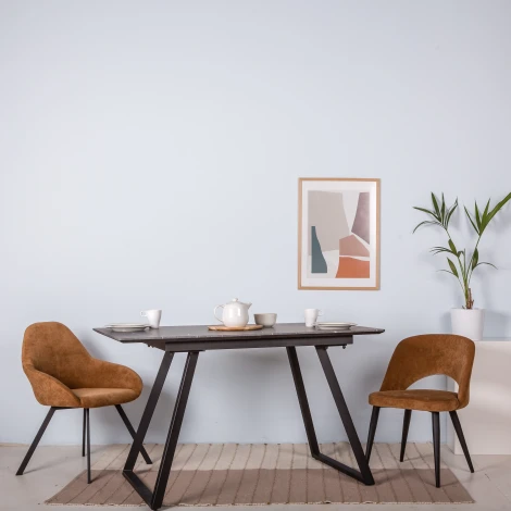 Стол R-Home Пеле раздвиж. 120-160 Мрамор графит