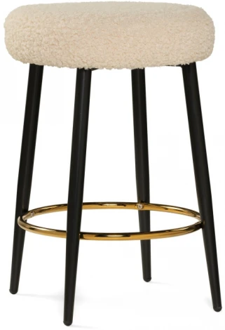 Барный стул Woodville Plato white fabric 15423