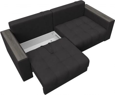 Диван прямой с декором Лига-049 НПБ Лига Диванов (Замша) арт.128410