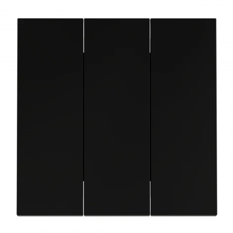 Клавиши для выключателя/переключателя трехклавишного Voltum S70 VLS000508 (черный матовый)