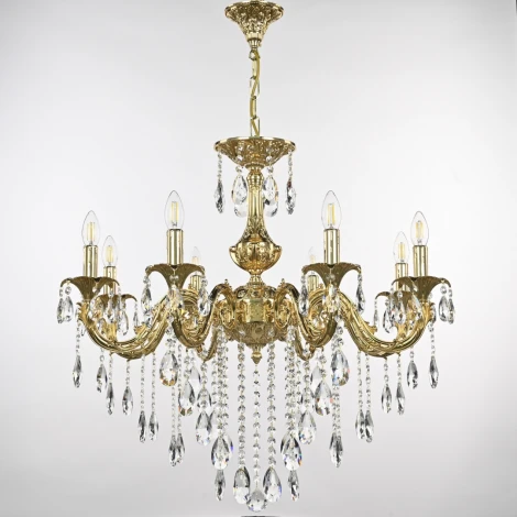 Подвесная люстра Bohemia AL7901 AL79101/8/250 B G (220V, подвески, на цепи, подсвечник, свеча)