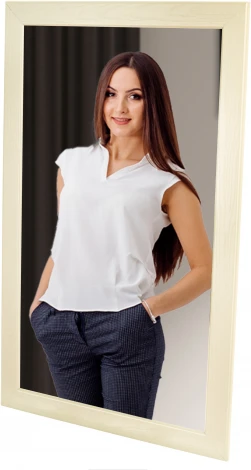 Зеркало навесное Берже 24-105 слоновая кость 105 см х 65 см от фабрики Mebelik