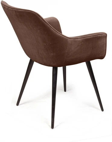 Стул Archi поворотный 90 градусов, функция возврата, антишум, бархат коричневый 12, опора конус Top Concept арт.22053