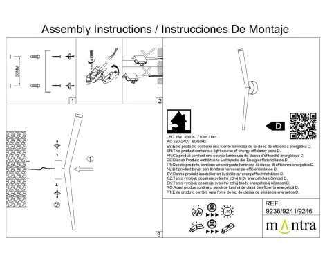 Бра светодиодная Mantra Boomerang 9241