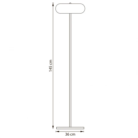Торшер диммируемый 20W 3000K белый Lightstar Catania 689716
