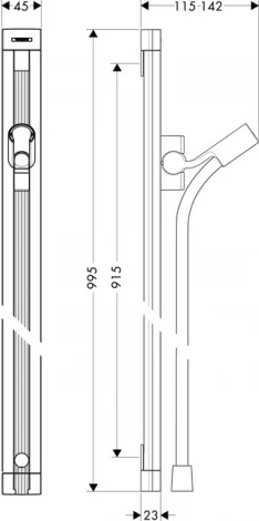 Душевая штанга Hansgrohe Raindance 27636000