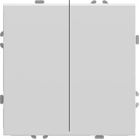 Переключатель двухклавишный (белый) Stekker Эмили 49869