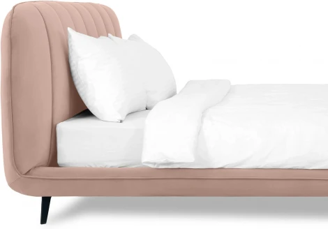 Кровать Amsterdam ОГОГО (арт.831266), (Велюр/Бежевый)